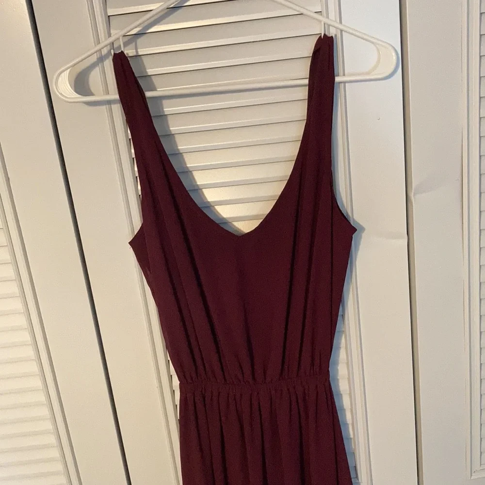 Show Me Your Mumu Dress Kendall Maxi Merlot Chiffon Purple Size Extra Small